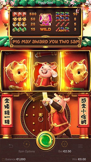 รูปแบบเกมสล็อตหมู