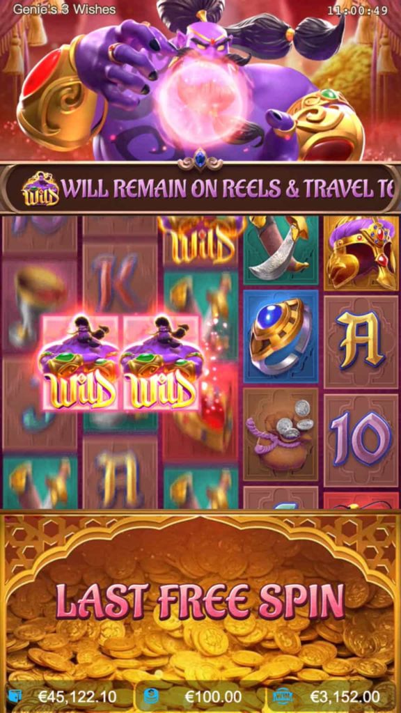 genie 3 wishes 8 free spins