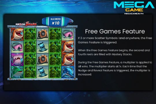 ฟีเจอร์ Free Games Razor Shark