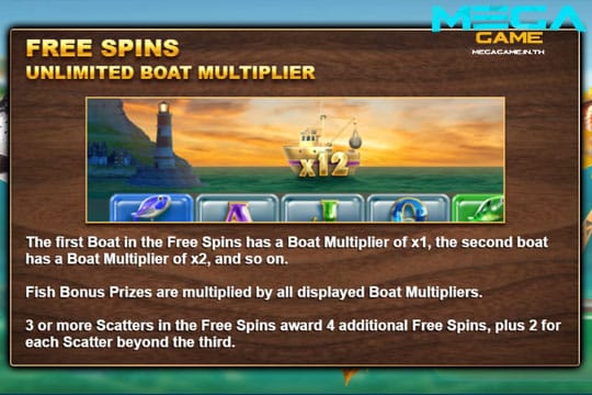 ฟีเจอร์ Free Spins Golden Catch