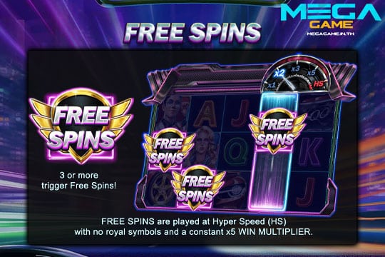 ฟีเจอร์ Free Spins Redline Rush