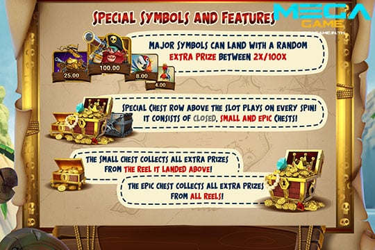 ฟีเจอร์ Special Symbols Epic Treasure